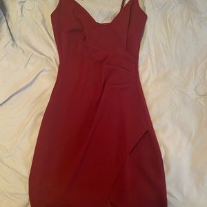 Maroon medium length dress